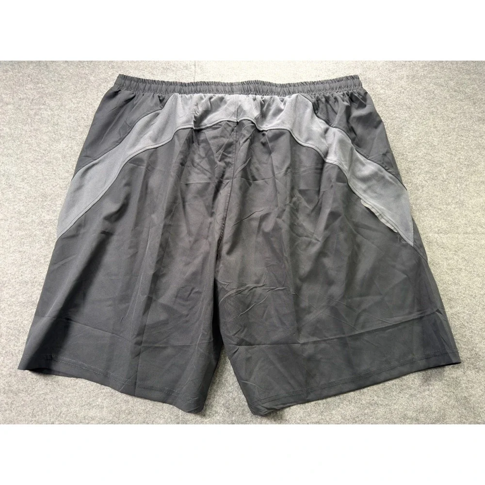 HMIYA Athletic Shorts Men XL Gray Zipper Pockets Mesh Panels Workout Gym